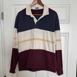 Abercrombie & Fitch Navy, Cream, and Burgundy Polo